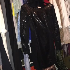 Black sequins dress